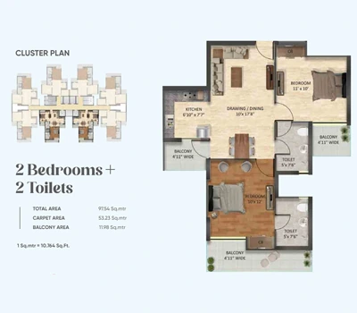 Saviour Vridhi 3bhk Floor Plan